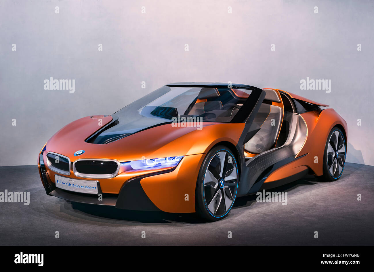 Concept Car BMW Ivision interacción futura, conferencia de prensa en el BMW Welt, Múnich, Baviera, Alemania Foto de stock