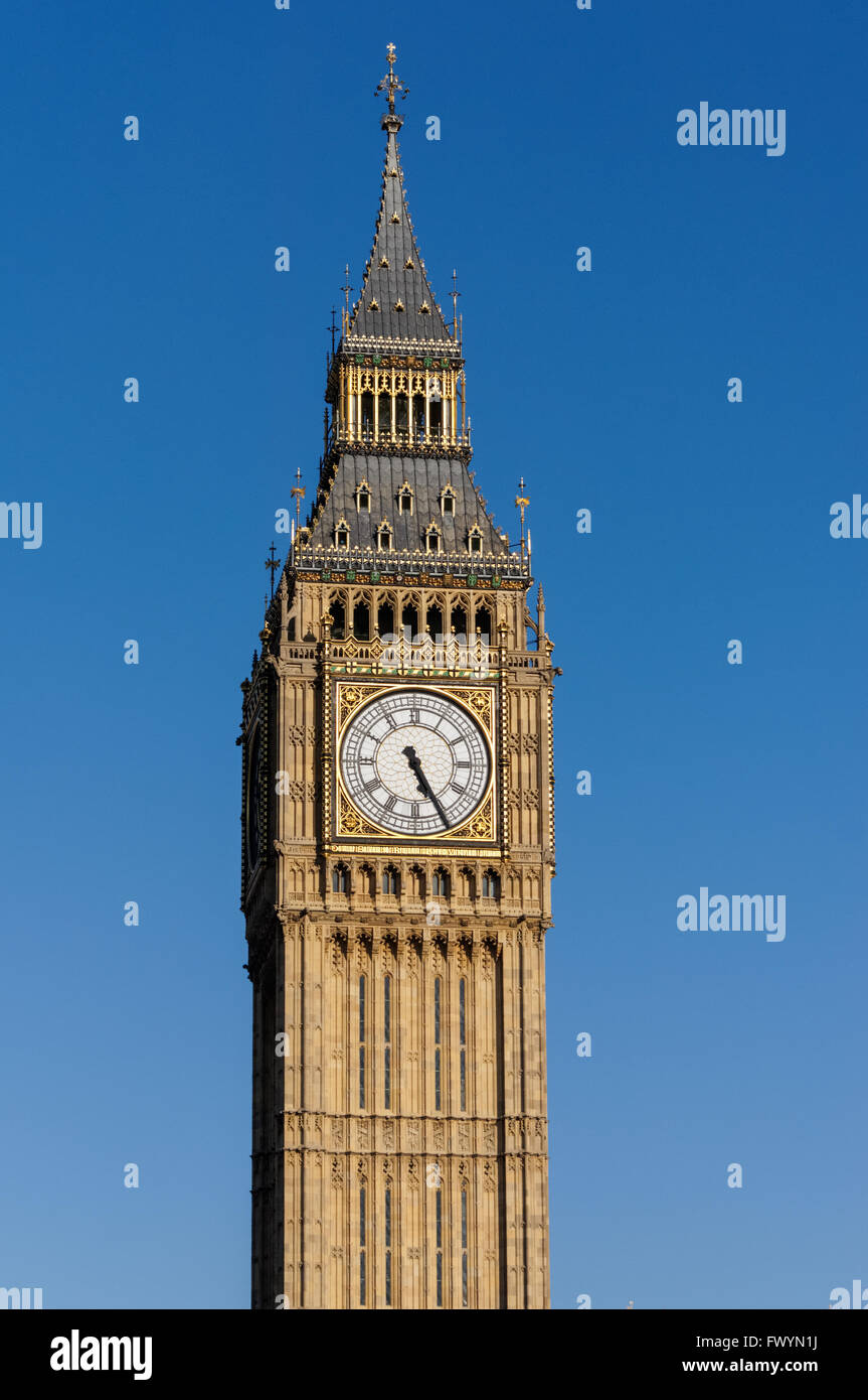 Big Ben en el Palacio de Westminster, Londres, Inglaterra, Reino Unido Foto de stock