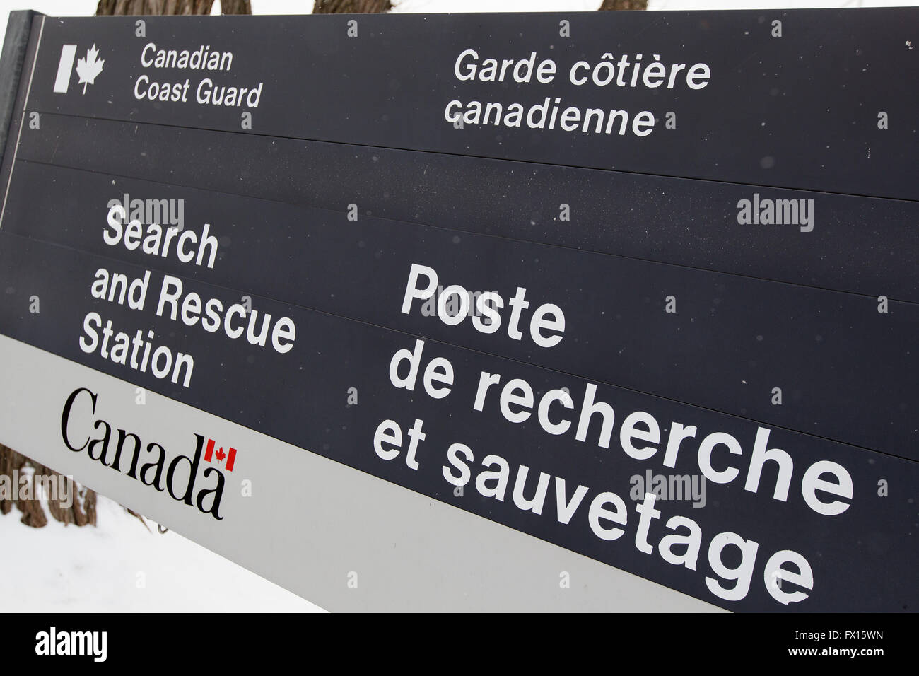 Canadian Coast Guard Station en Portsmouth Puerto Olímpico en Kingston, Ontario, el miércoles 10 de febrero de 2016. Foto de stock