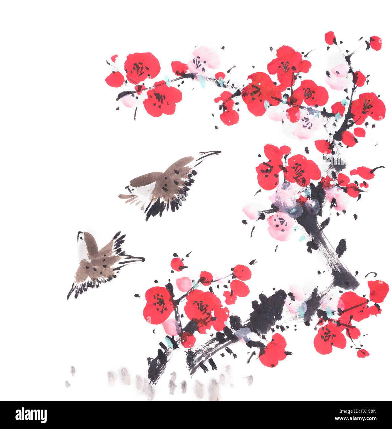 Chinese plum blossom painting fotografías e imágenes de alta resolución -  Alamy