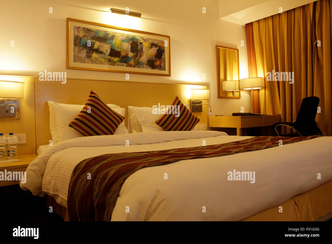 Lujosa habitación de hotel interior Foto de stock