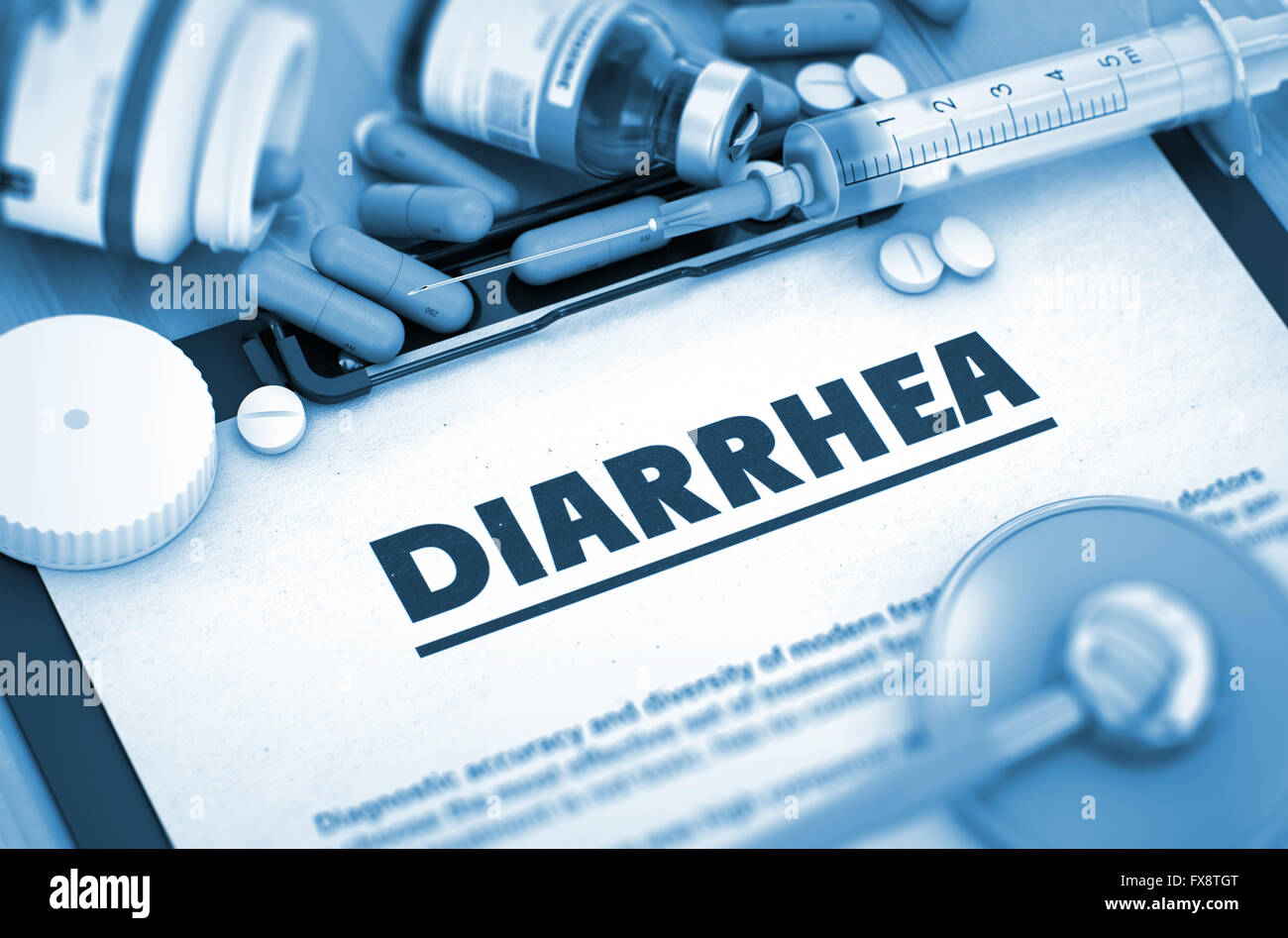 La diarrea. Concepto médico. Foto de stock