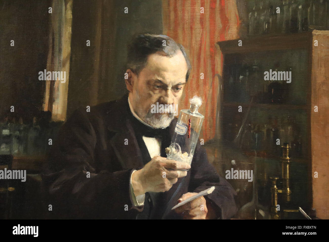 Louis Pasteur. Retrato de 1885 del pintor Albert Edelfelt (1854-1905). Óleo sobre lienzo. Museo de Orsay. París. Francia. Foto de stock