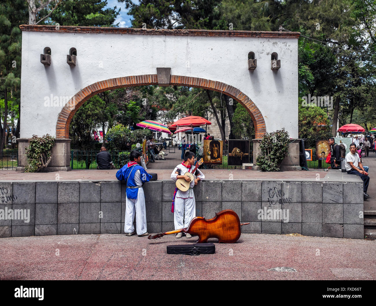 Bazar de Sabado en San Ángel, Ciudad de México Foto de stock