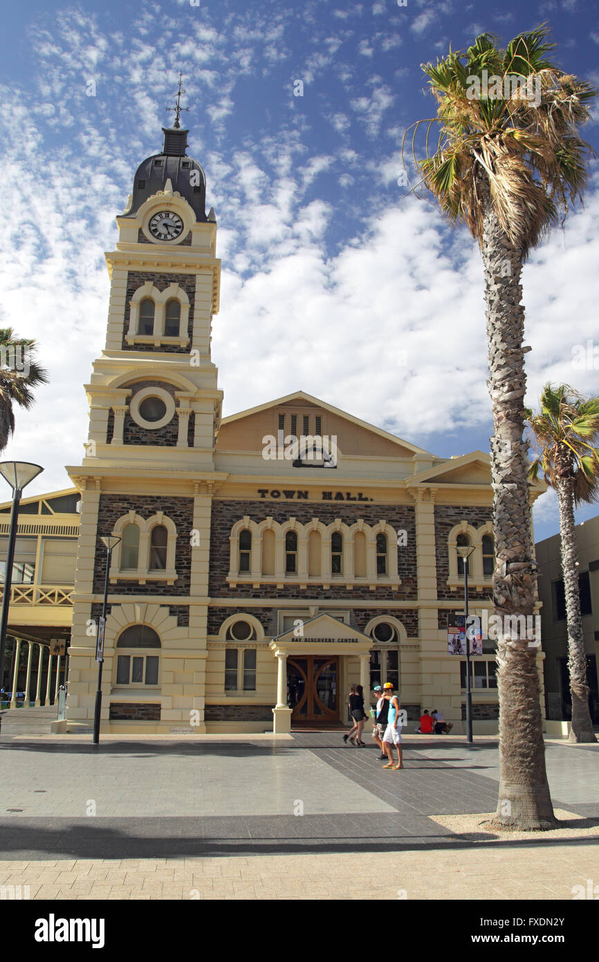Ayuntamiento de Glenelg en Glenelg, Adelaide, Australia del Sur, Australia. Foto de stock