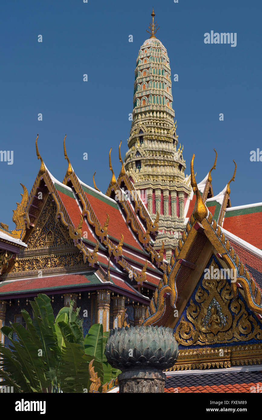 Wat Phra Kaew Grand Palace Bangkok Thailand Foto de stock