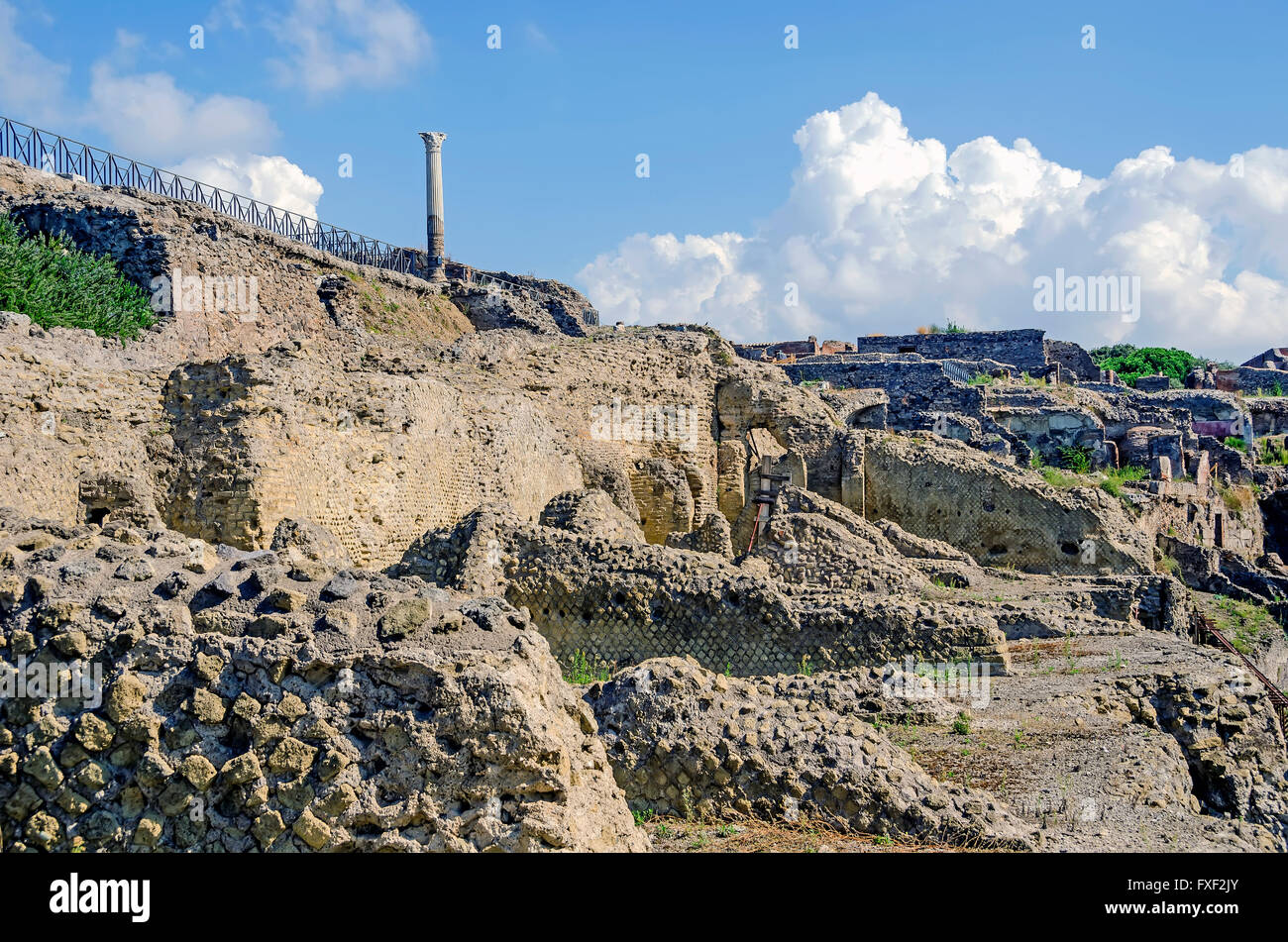 Ruinas de Pompeya Termas Romanas Foto de stock