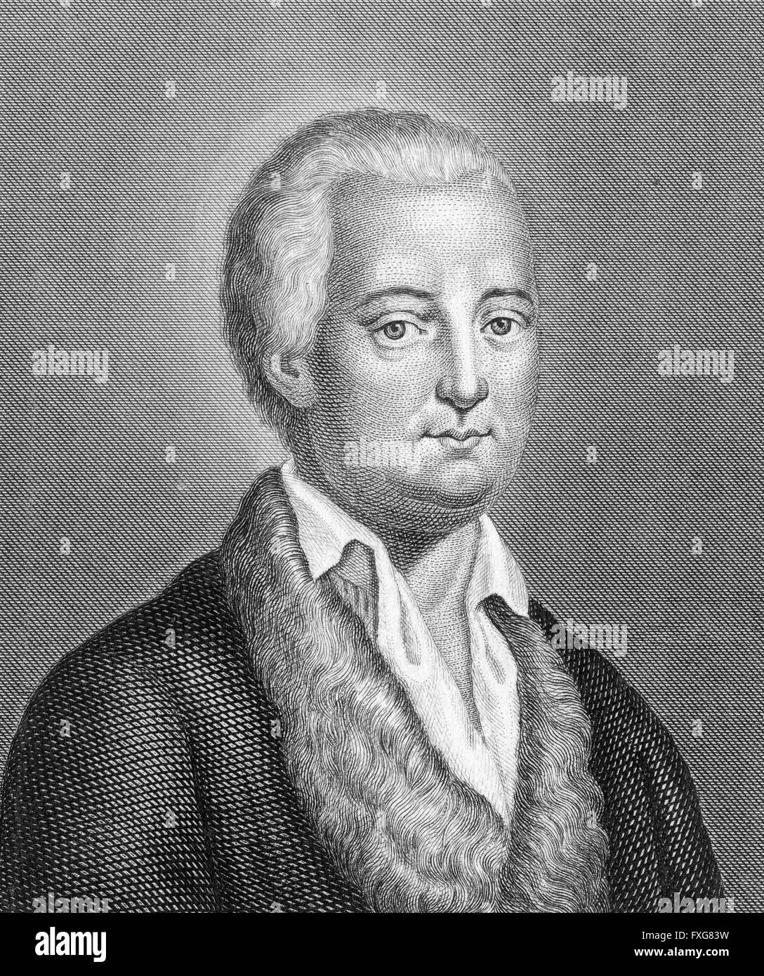 Friedrich von Hagedorn, 1708-1754, un poeta alemán del Rococó, Friedrich von Hagedorn, 1708 - 1754, ein deutscher Dichter des R Foto de stock
