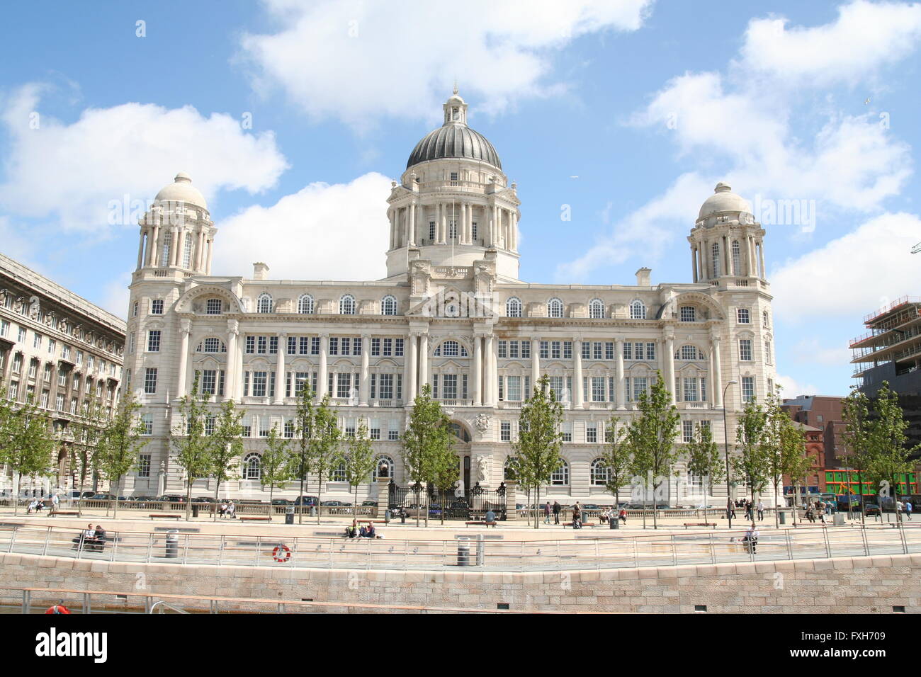 El impresionante edificio de Cunard en Liverpool Waterfront, un sitio del Patrimonio Mundial, Foto de stock