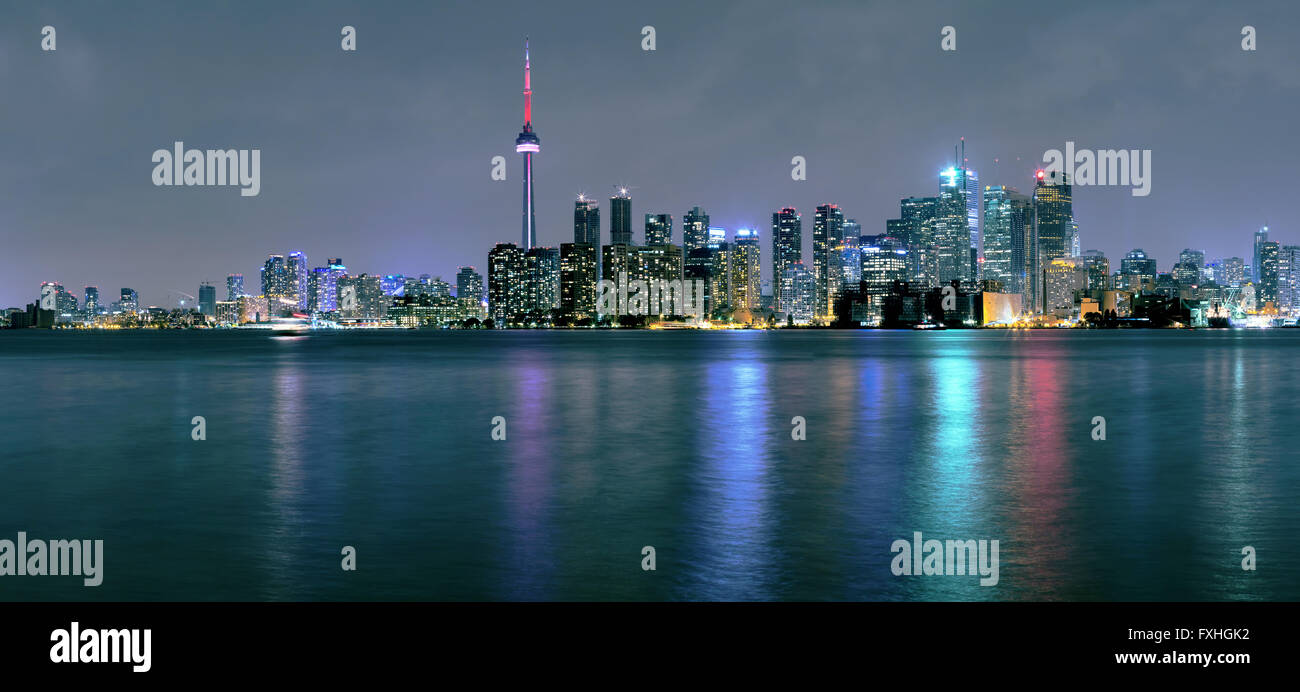 En la noche de la ciudad de Toronto Foto de stock