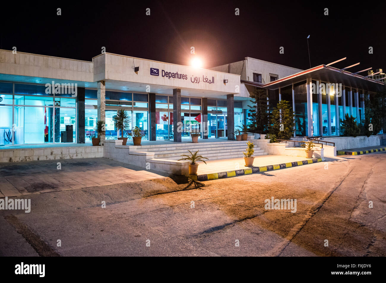 Ammán Aeropuerto Civil en Marka cerca de Ammán, capital de Jordania Foto de stock