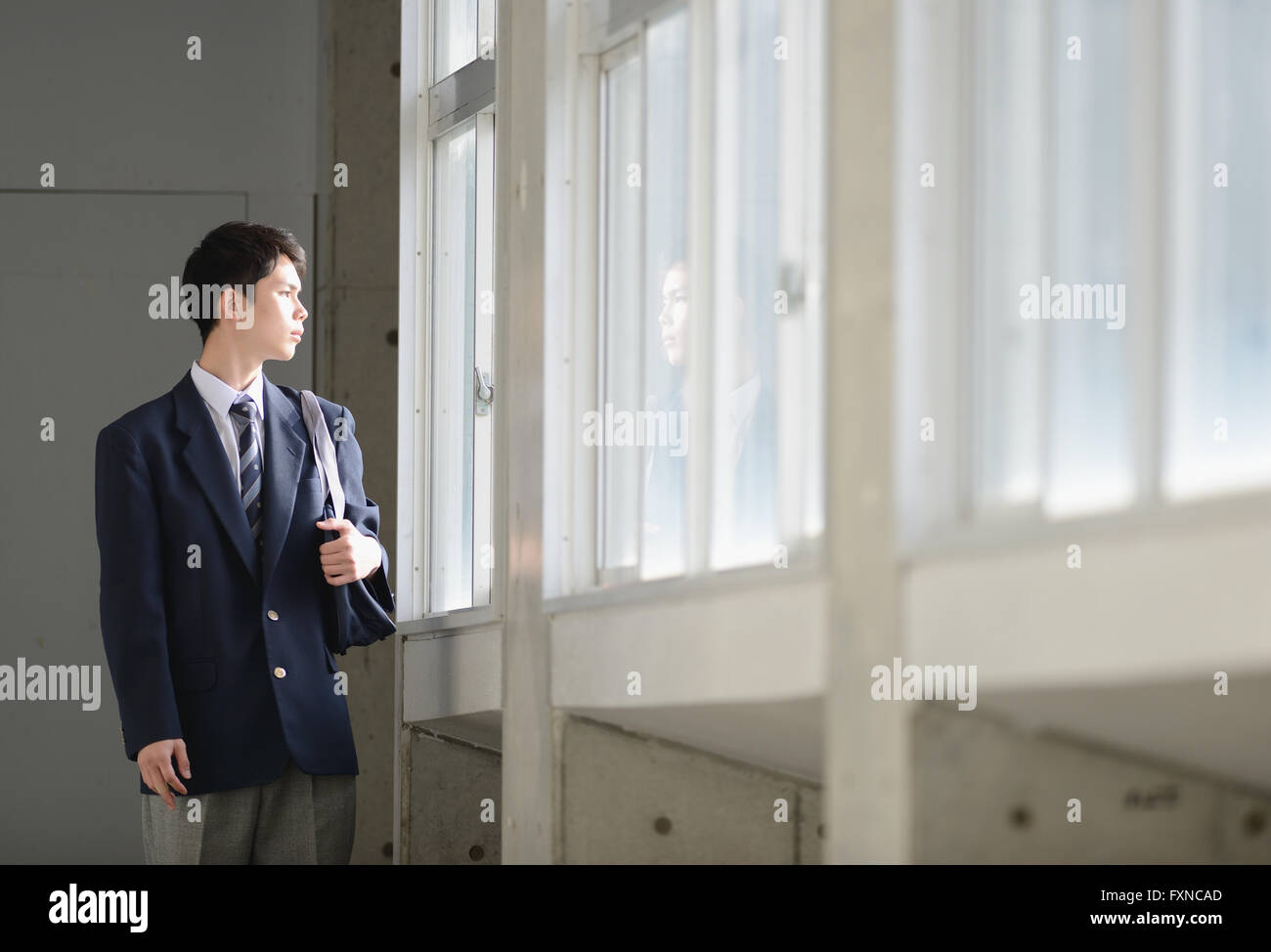 Alumno de secundaria japonesa retrato Foto de stock
