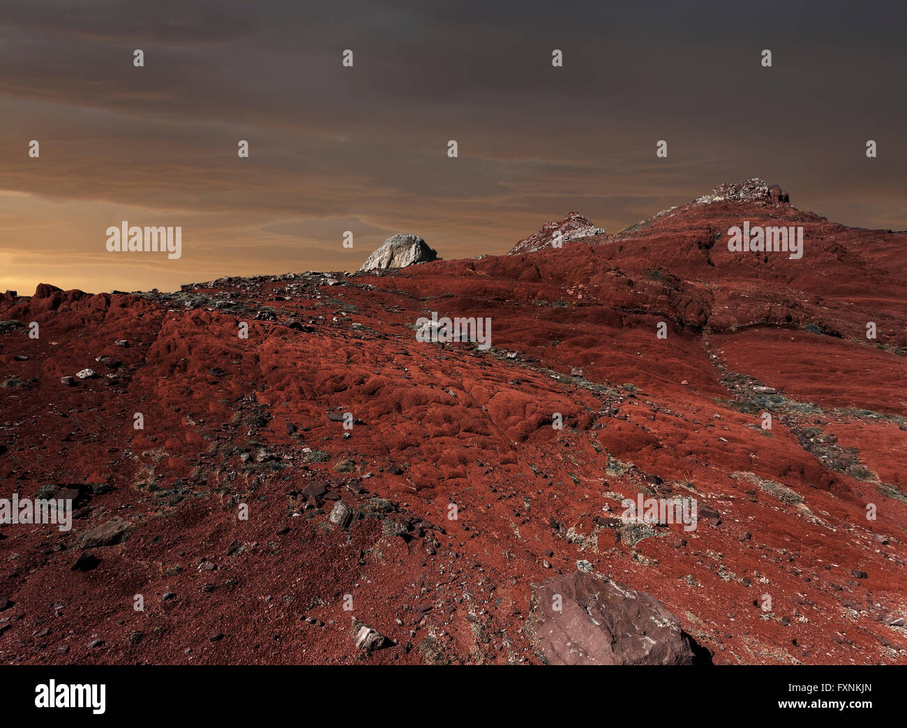 Marte es el planeta rojo Foto de stock