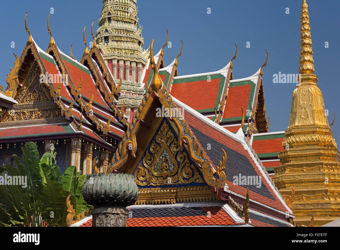 Wat Phra Kaew Grand Palace Bangkok Thailand Foto de stock