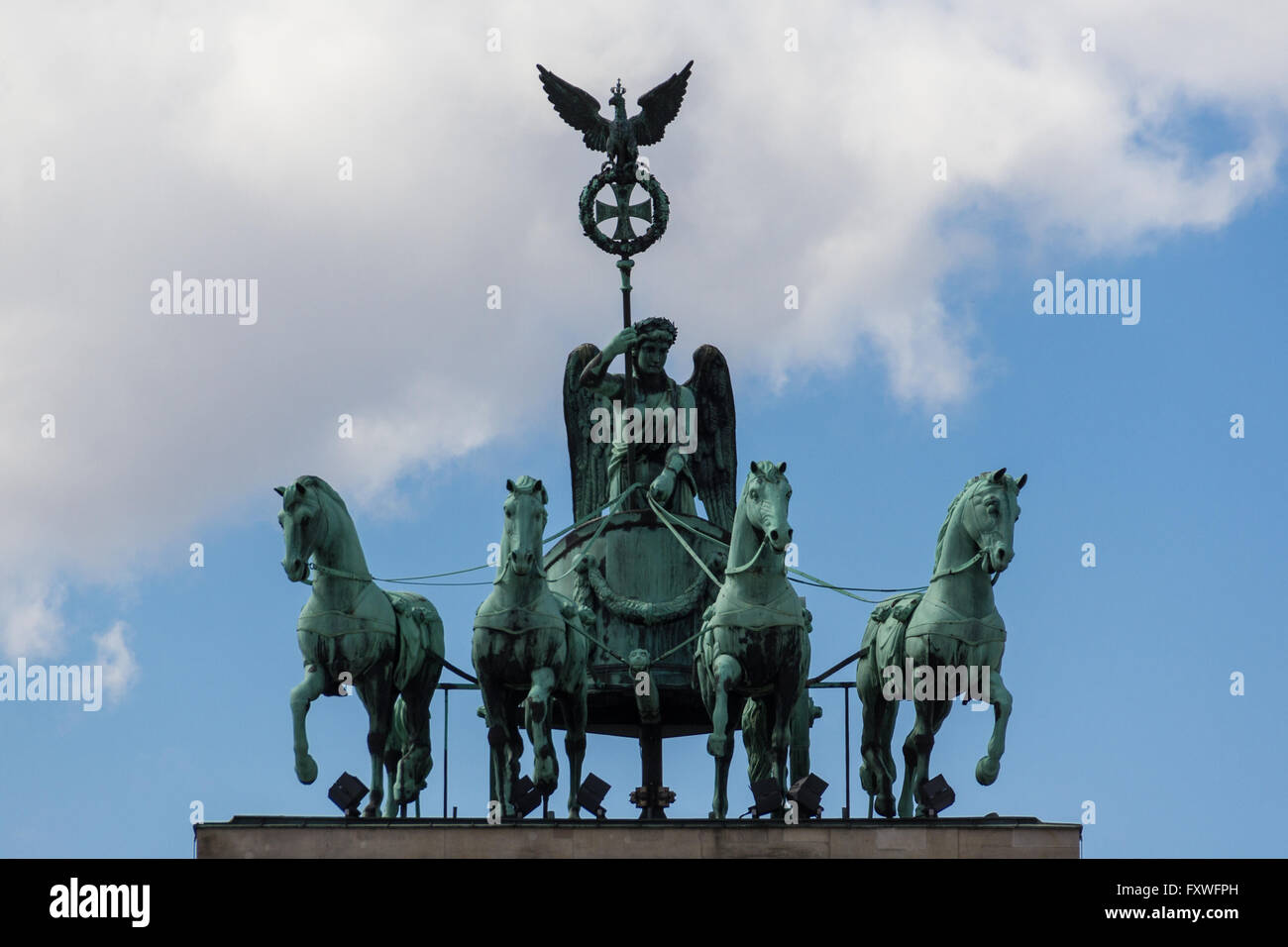 Símbolo de Berlín - Inicio de la Brandenburger Tor / Puerta de Brandenburgo Foto de stock