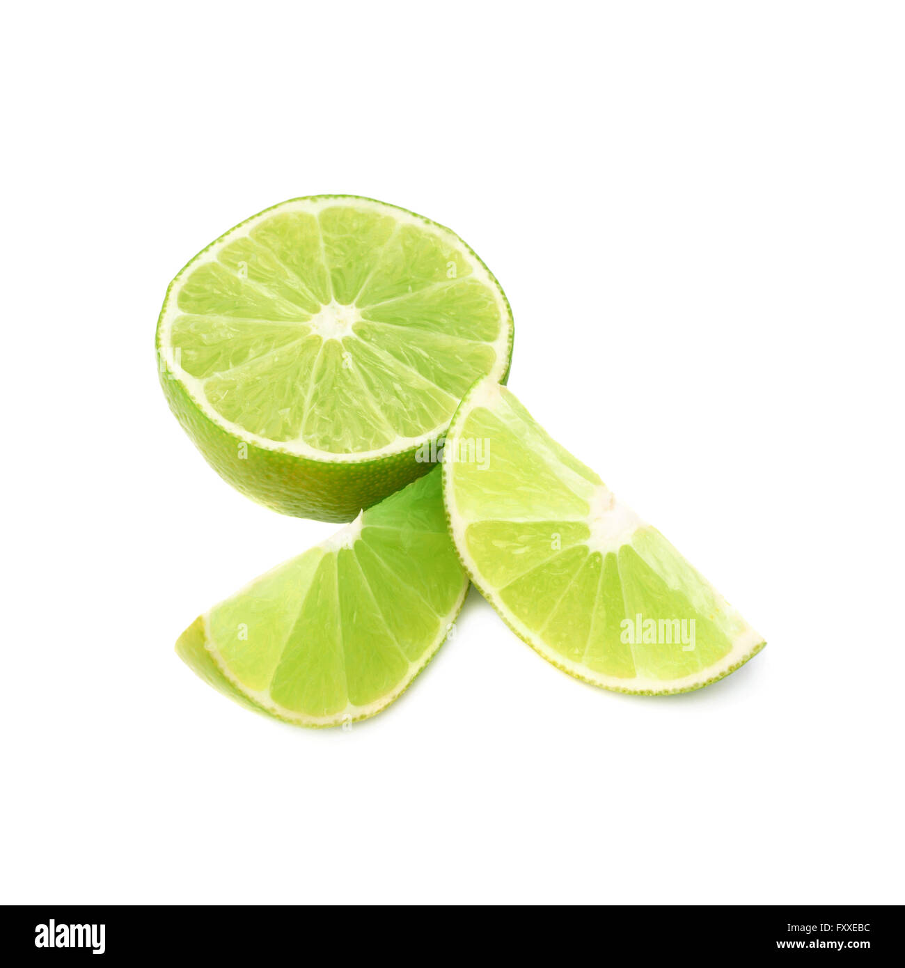 Cal sirve fruta Composición aislados sobre el fondo blanco Fotografía