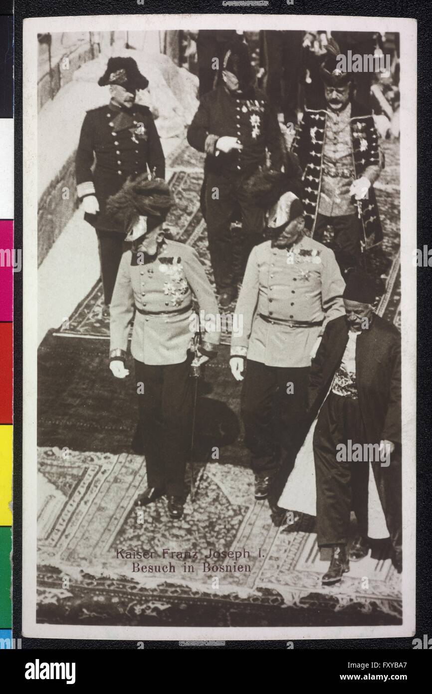 Reise von Franz Joseph I., Kaiser von Österreich, durch Bosnien und Hercegovina 30.5.1910 - 3.6.1910 Foto de stock
