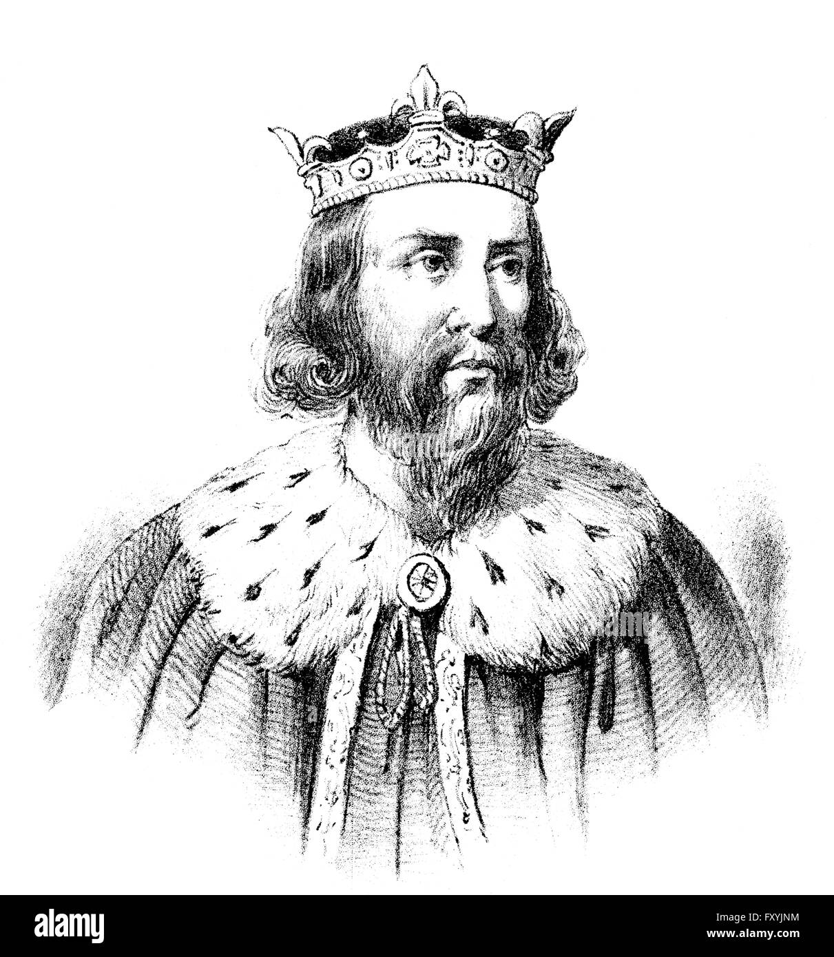 Alfred el Grande, 847-899, Rey de los Saxones, Wessex y los anglosajones Foto de stock