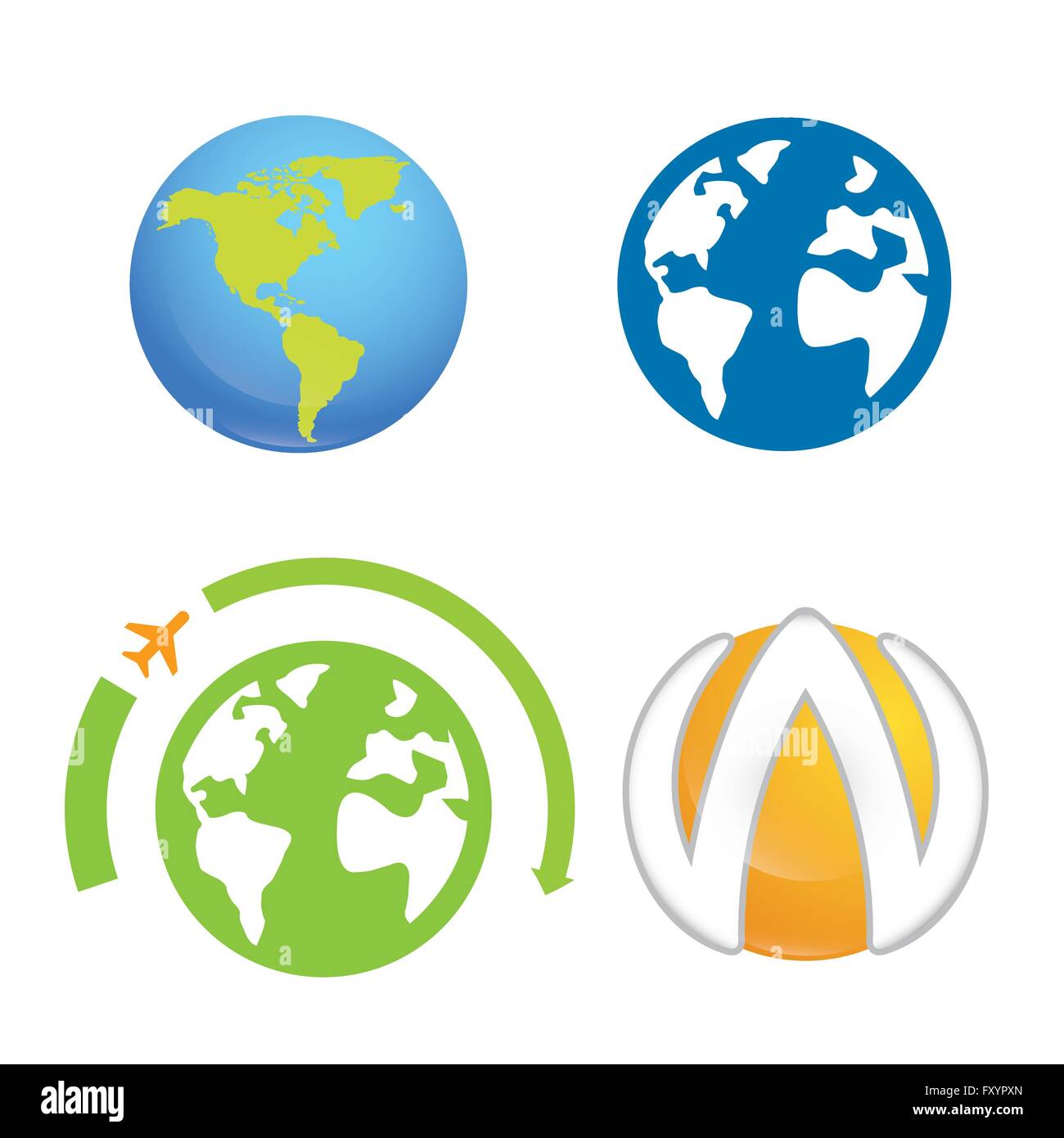 Mundo planeta tierra elemento logo ilustración vectorial Imagen Vector de  stock - Alamy