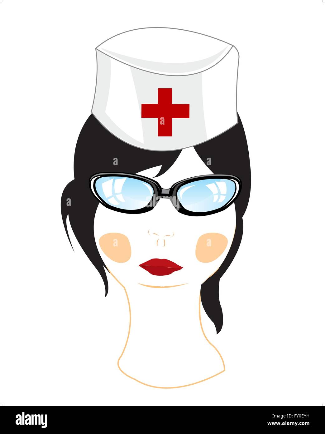 Mujer médico sobre blanco Ilustración del Vector