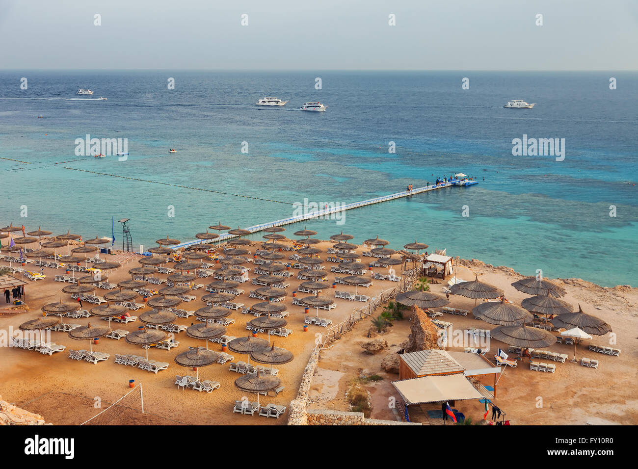 En la costa del Mar Rojo en Egipto, Sharm el Sheikh. Foto de stock