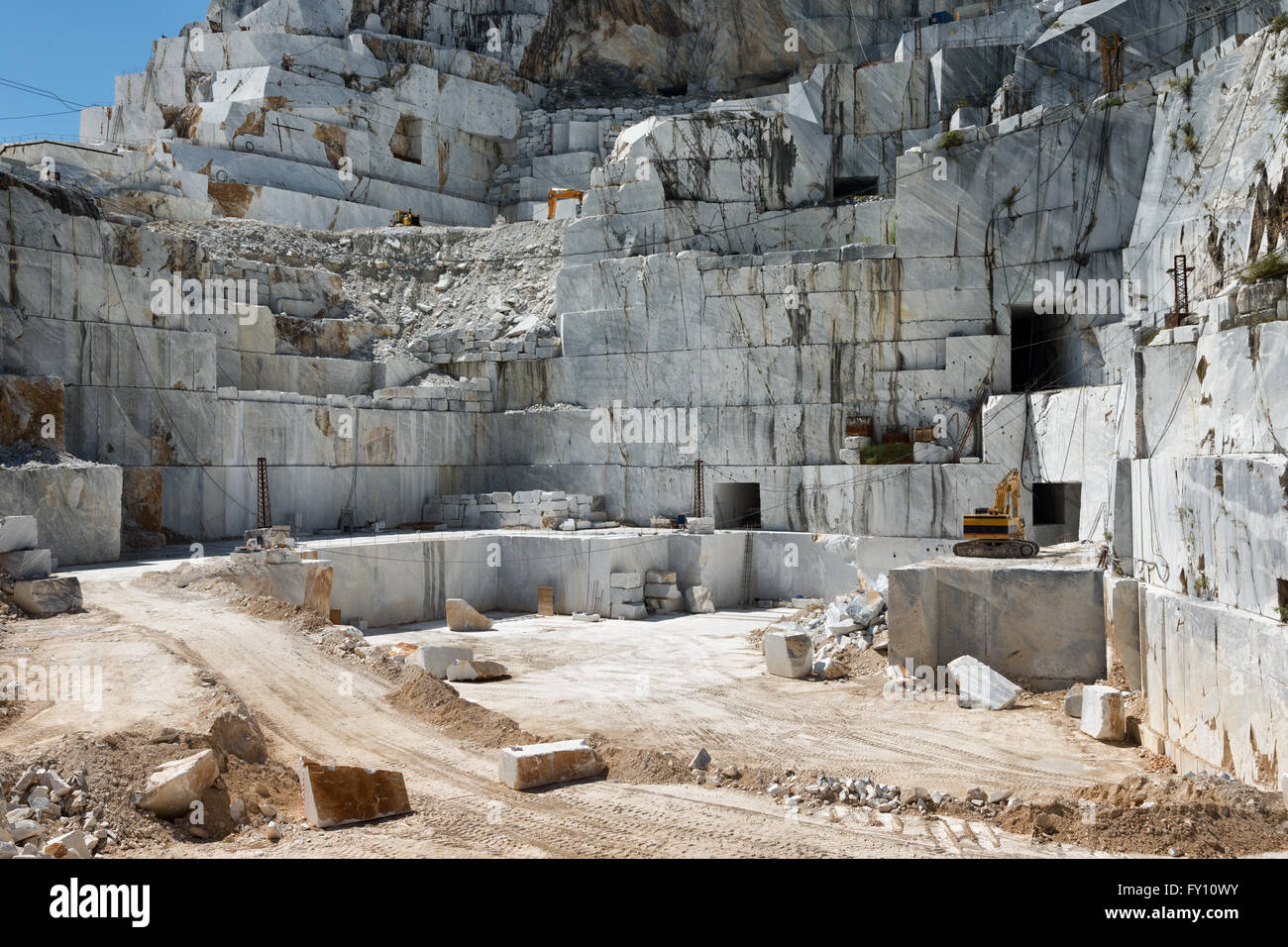 Cantera de mármol de los Alpes Apuanos, Carrara, Toscana, Italia