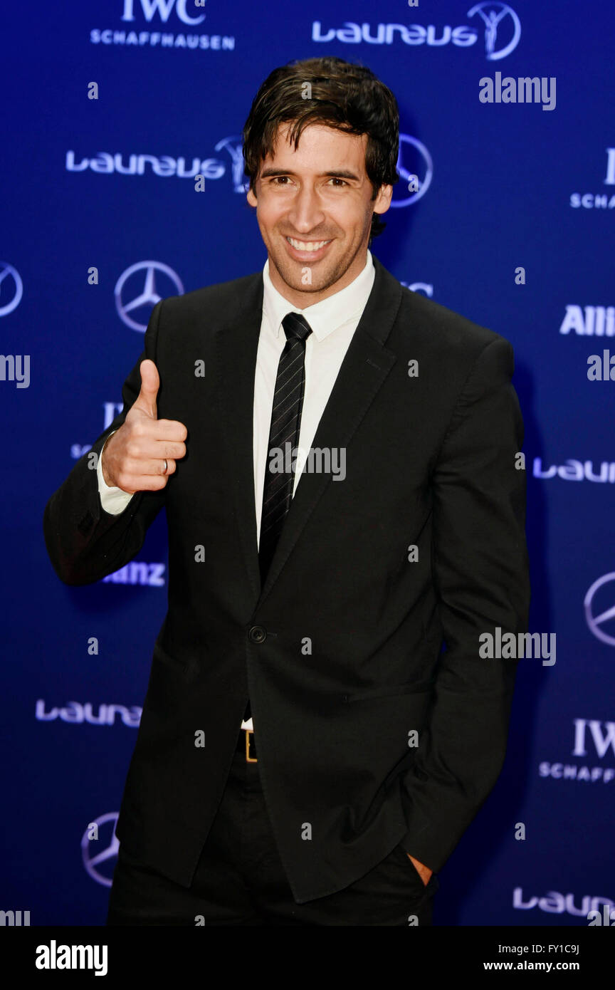 Raúl que asistieron a la 17ª Laureus World Sports Awards 2016 en Messe Berlín el 18 de abril de 2016 en Berlín, Alemania. Foto de stock