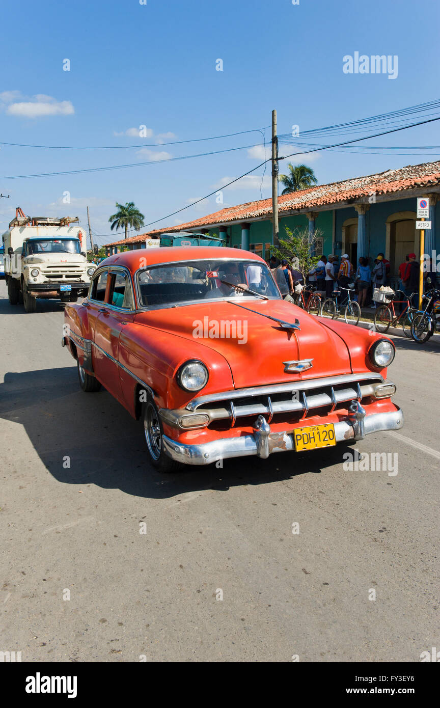 Vintage car, Viñales, provincia de Pinar del Río, Cuba Foto de stock