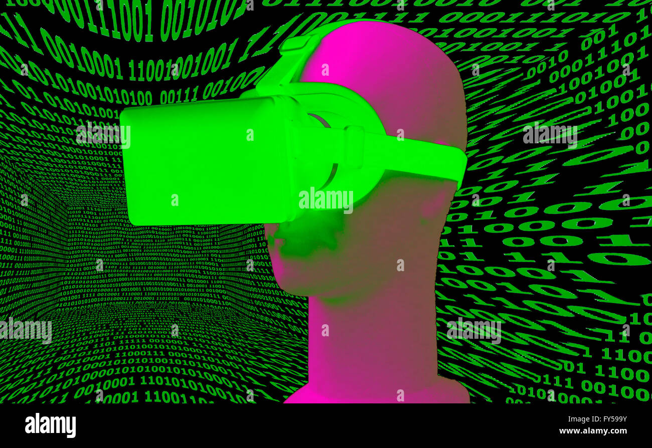 VR Symbolbild/ Virtuelle Realitaet - Datenbrille. Foto de stock