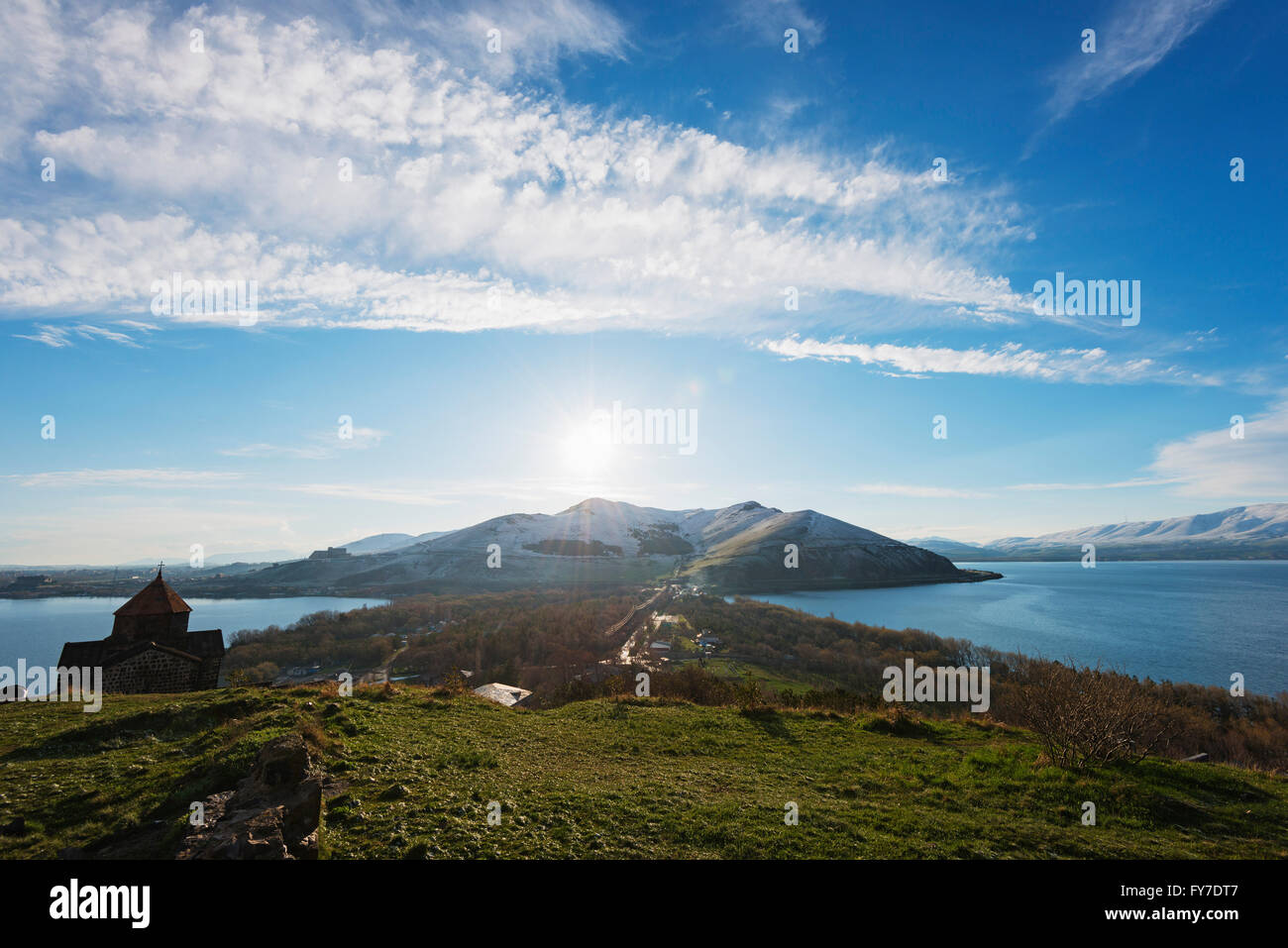 Eurasia, región del Cáucaso, Armenia, Gegharkunik provincia, el lago Sevan, monasterio de Sevanavank Foto de stock