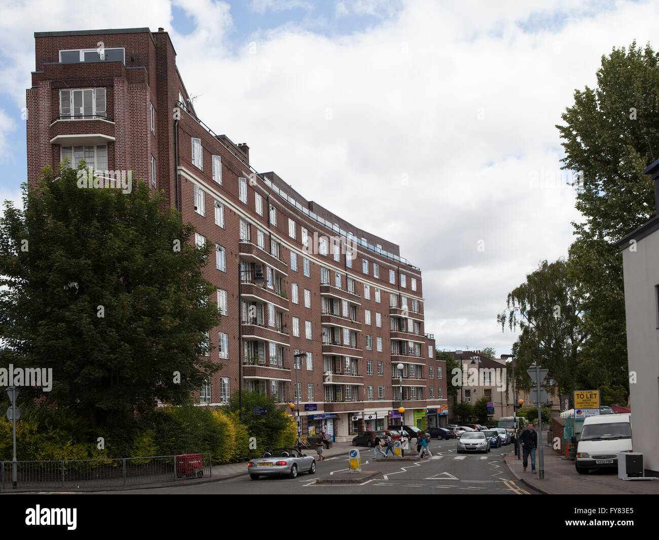Apartamentos Art Deco en Clifton, Bristol, Foto de stock