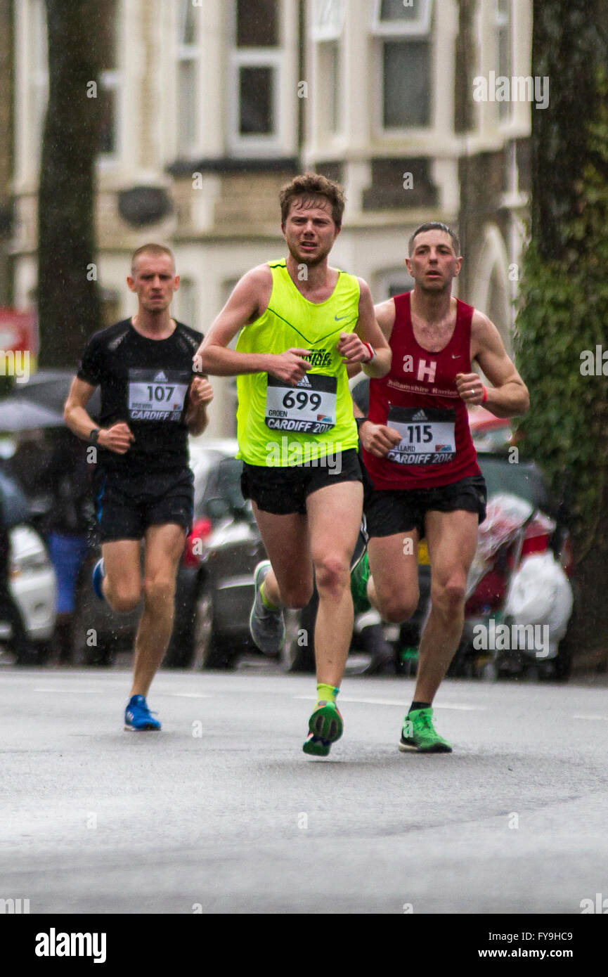 Campeonato Mundial de media maratón en Cardiff en 2016. Los Campeonatos Mundiales de Atletismo es un evento organizado por la Internation Foto de stock