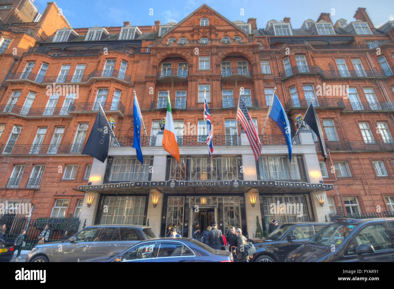 Claridge's hotel de 5 estrellas en Mayfair. Foto de stock