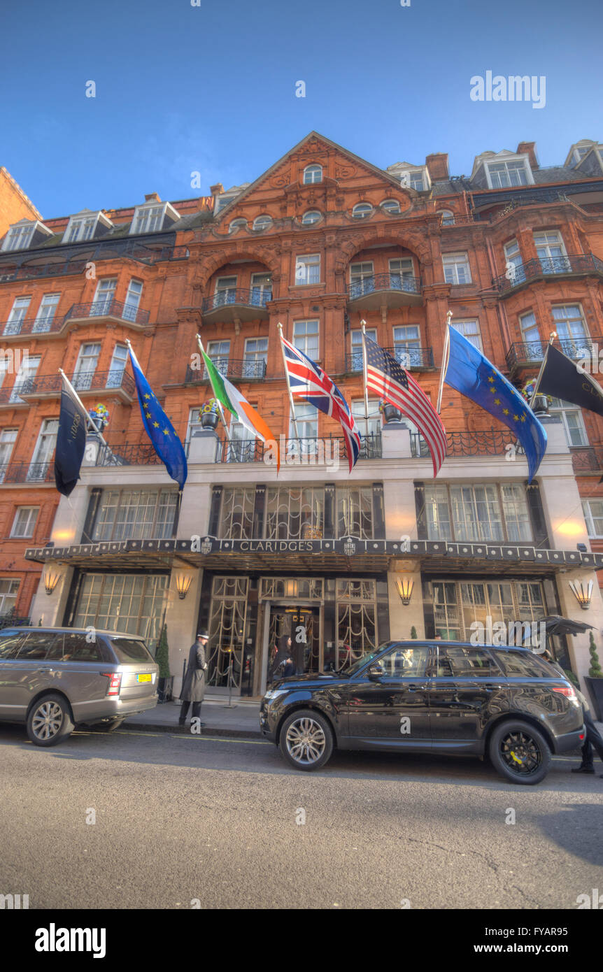 Claridge's hotel de 5 estrellas en Mayfair. Foto de stock