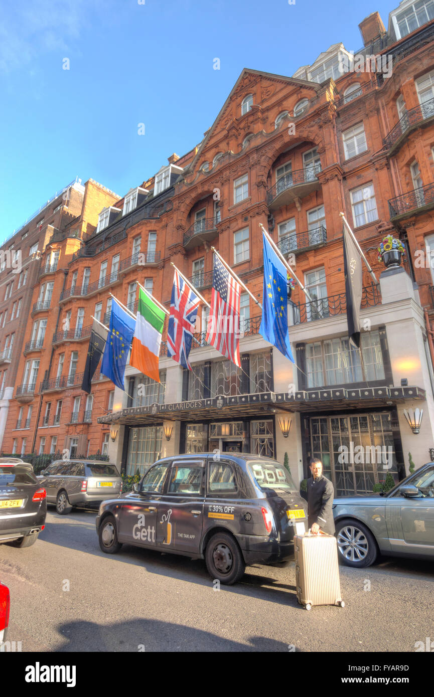 Claridge's hotel de 5 estrellas en Mayfair. Foto de stock