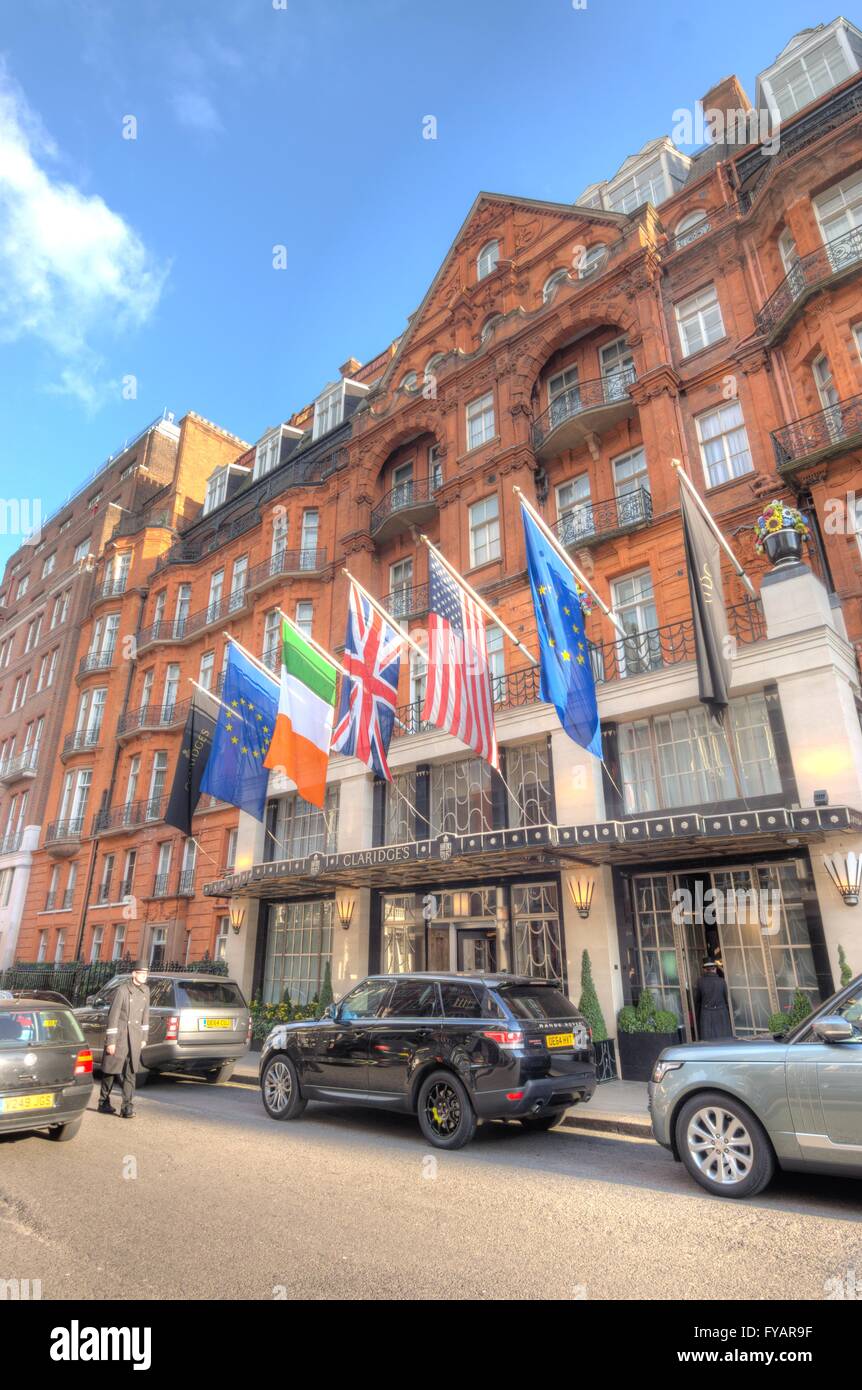 Claridge's hotel de 5 estrellas en Mayfair. Foto de stock