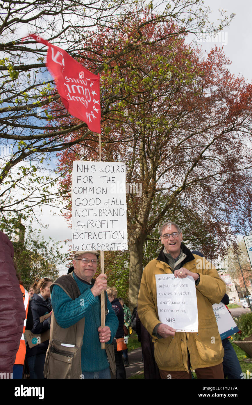 Los médicos en huelga en Bath, Reino Unido Foto de stock