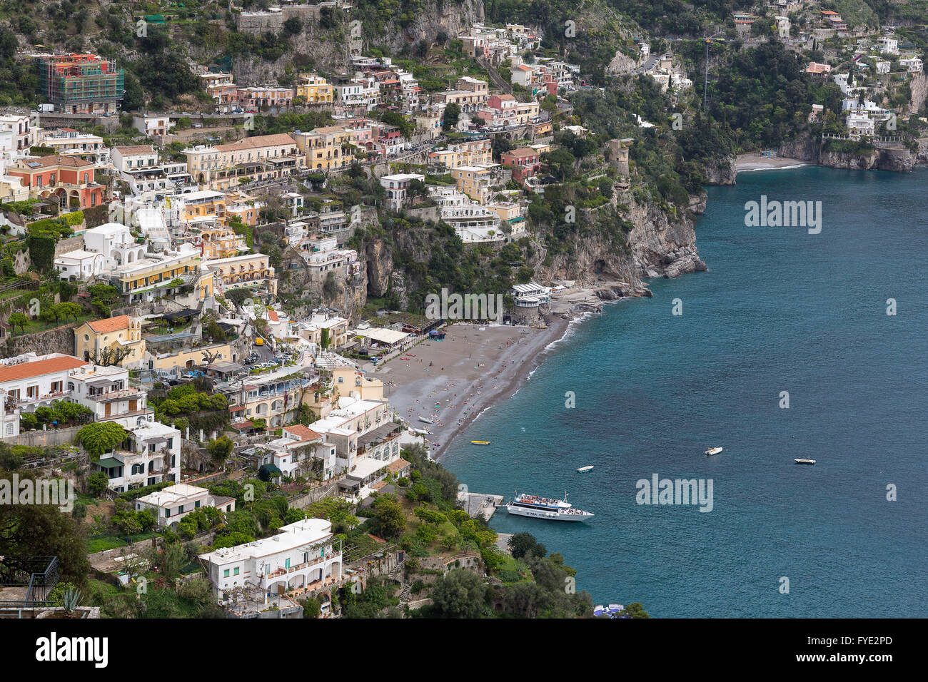 La localidad de Positano. La costa de Amalfi. Italia Foto de stock