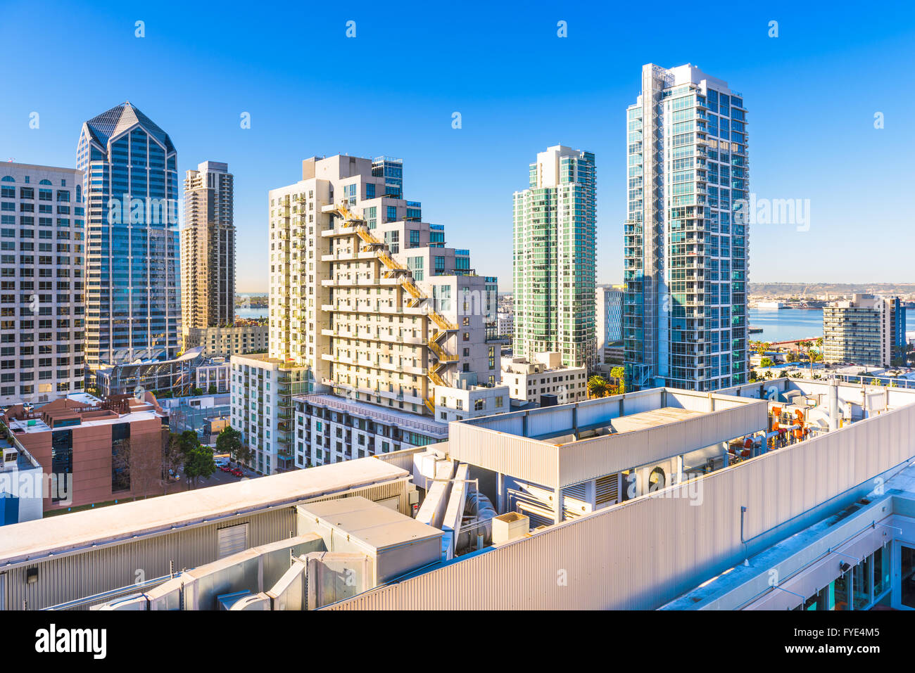 San Diego, California, EE.UU. el centro de los edificios. Foto de stock