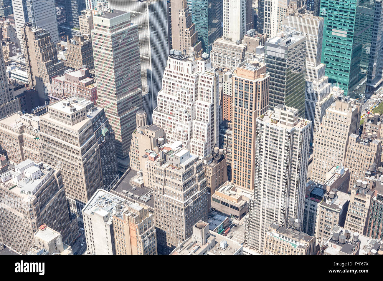 Vista aérea de Manhattan, Ciudad de Nueva York, EE.UU. Foto de stock