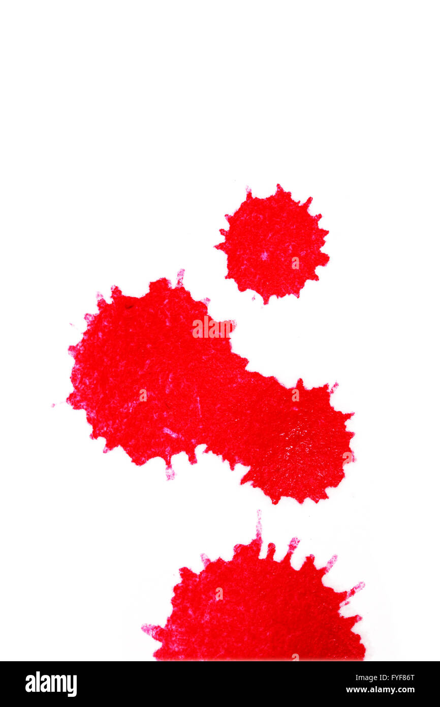 mancha de tinta roja Fotografía de stock - Alamy