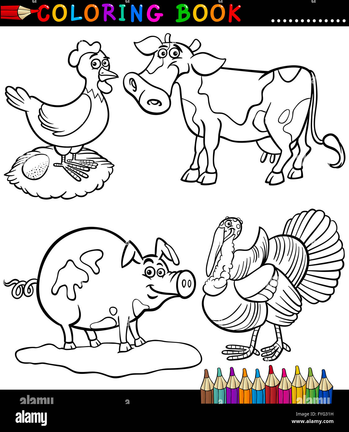 Dibujos Para Colorear Granja