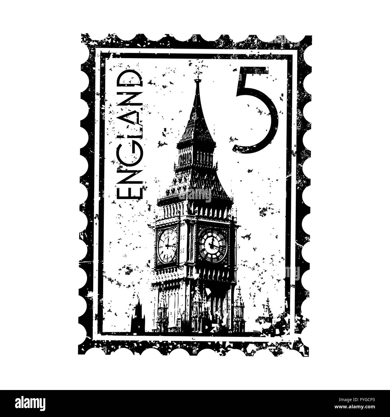 Ilustración vectorial de un solo icono de Londres Foto de stock