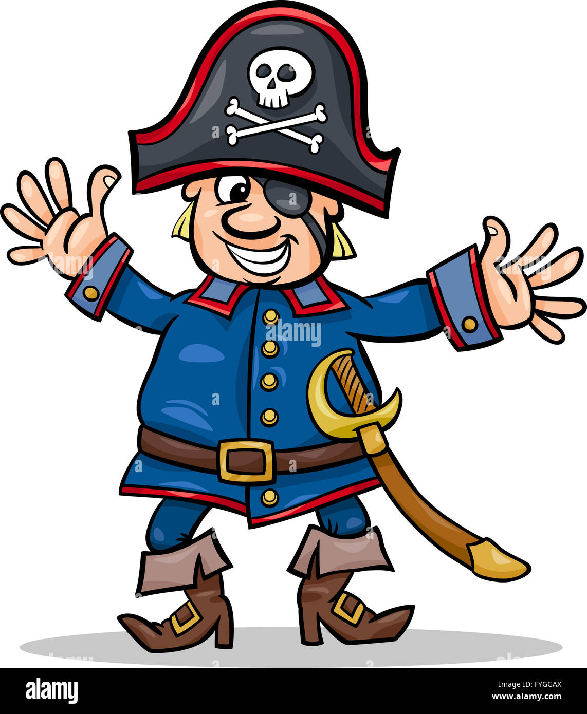 Capitán pirata sombreros, pañuelos y bufandas. Conjunto de ilustraciones  Fotografía de stock - Alamy