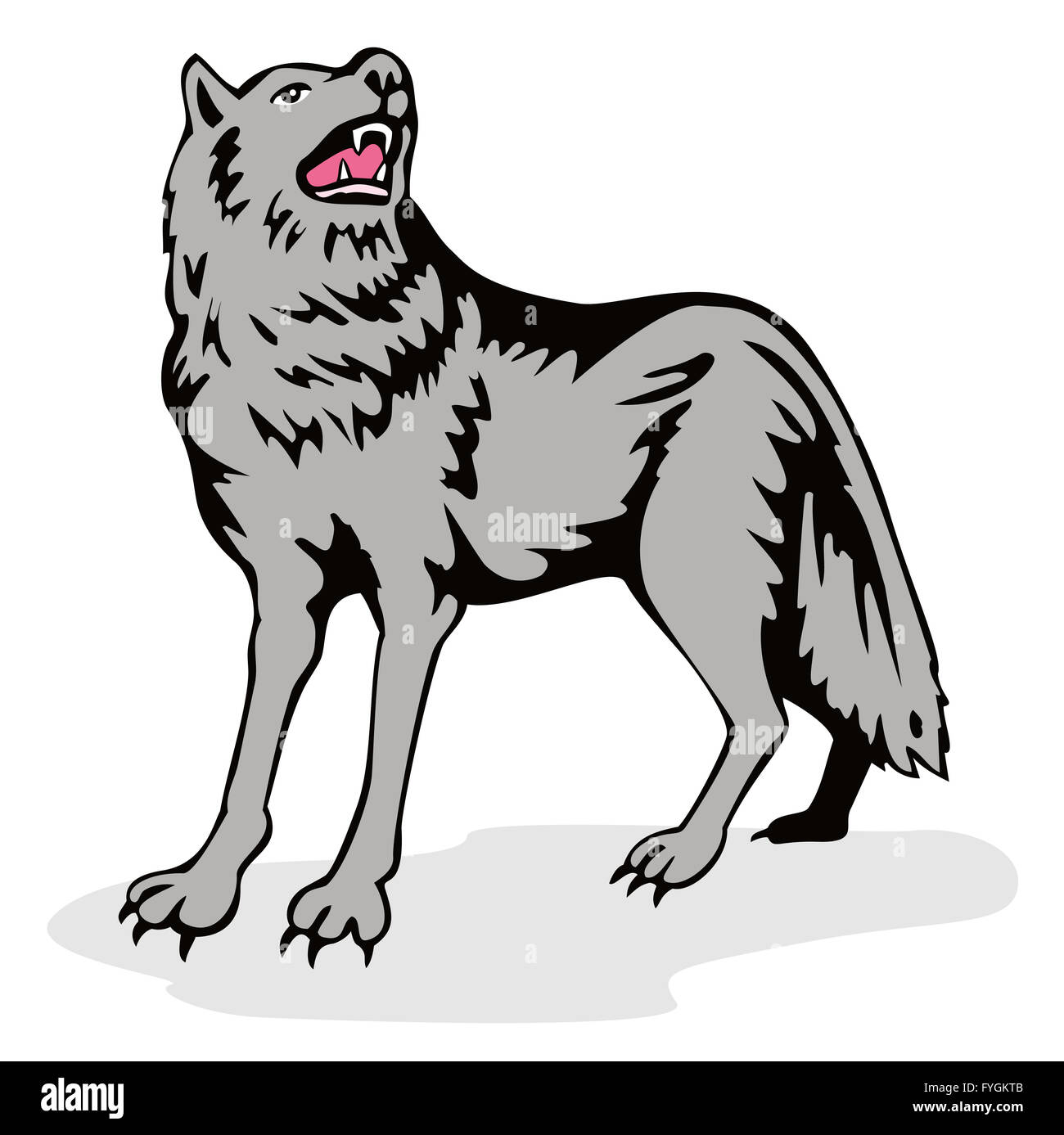 Perro lobo aullando fotografías e imágenes de alta resolución - Alamy