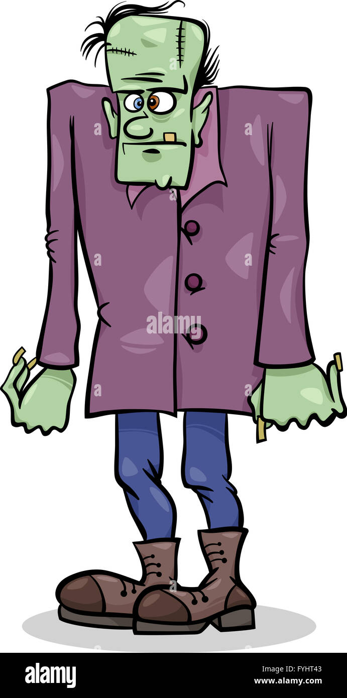 Ilustración de dibujos animados de Spooky Halloween monstruo de Frankenstein  Fotografía de stock - Alamy