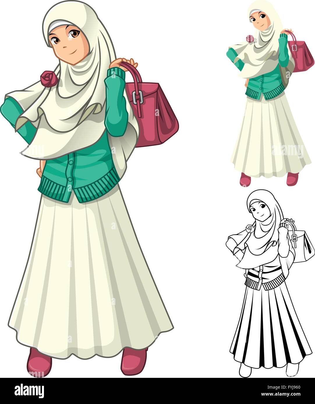 Moda árabe de vestir Imágenes vectoriales de stock - Alamy