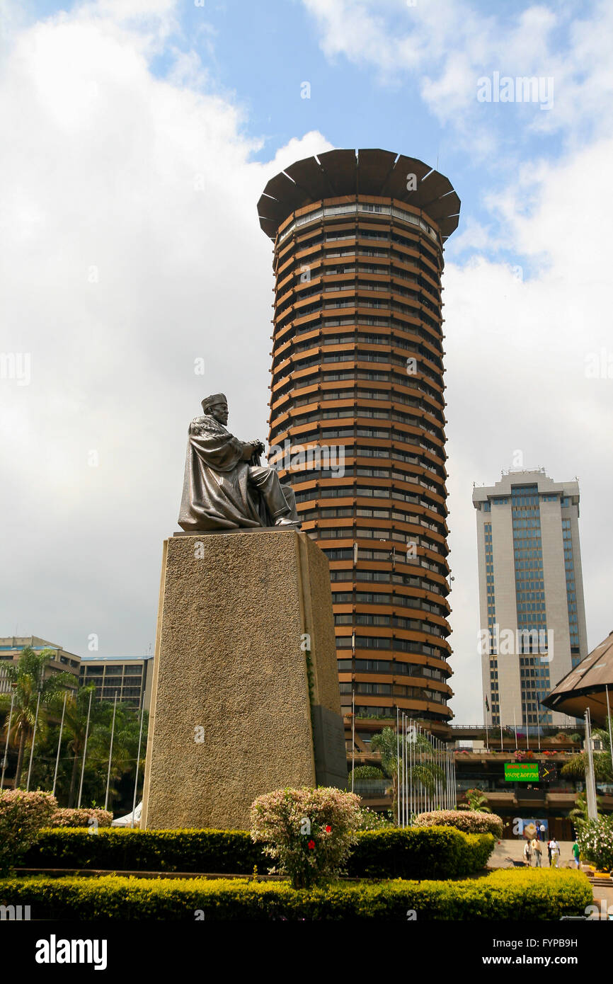 El Centro Internacional de Conferencias Kenyatta (KICC), situado en el distrito central de negocios de Nairobi. Foto de stock
