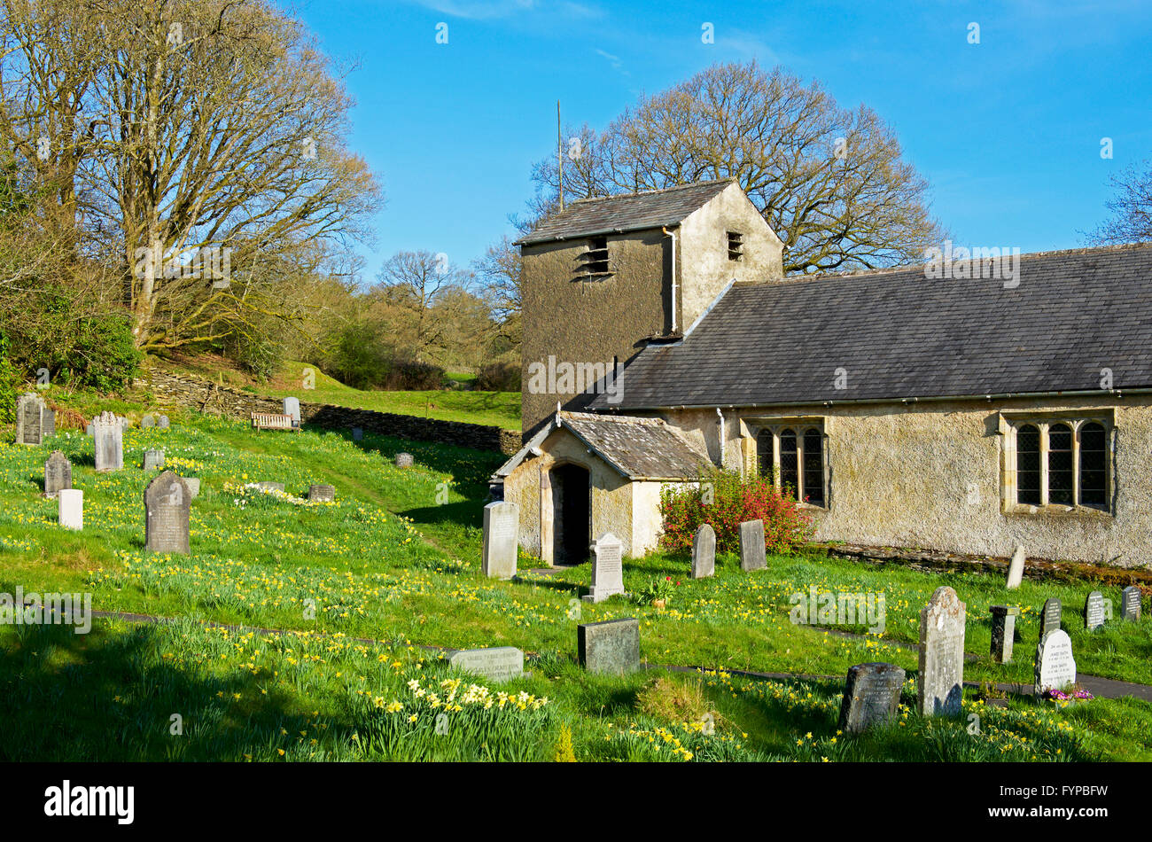 La Iglesia de San Antonio, Cartmel cayó, Sur de Lakeland, Cumbria, Inglaterra Foto de stock