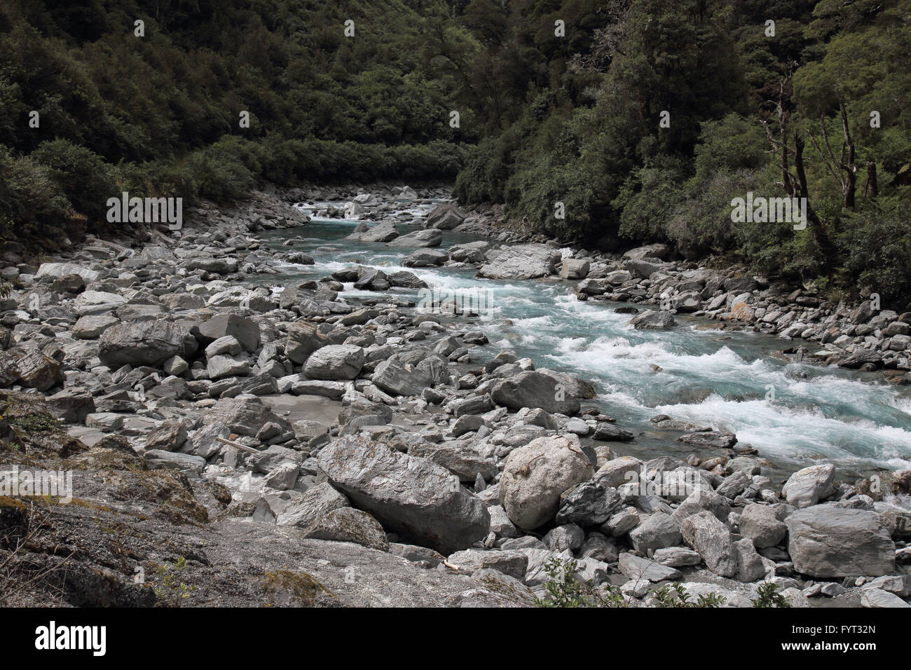 Thunder Creek Falls en el parque nacional Mount aspirantes Foto de stock